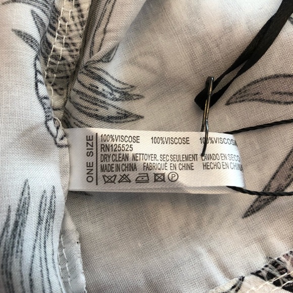 Off White Black Floral Printed Kimono Cardigan - Picture 6 of 6